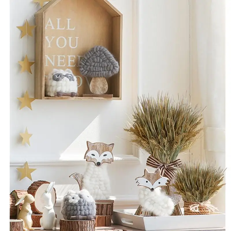 100 шт. Природный рисовой уха засушенные цветы для рабочего стола украшение из