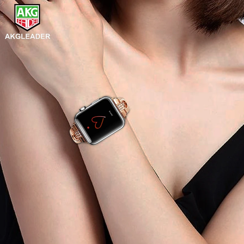 Ремешок из нержавеющей стали для Apple Watch регулируемый сменный Браслет с