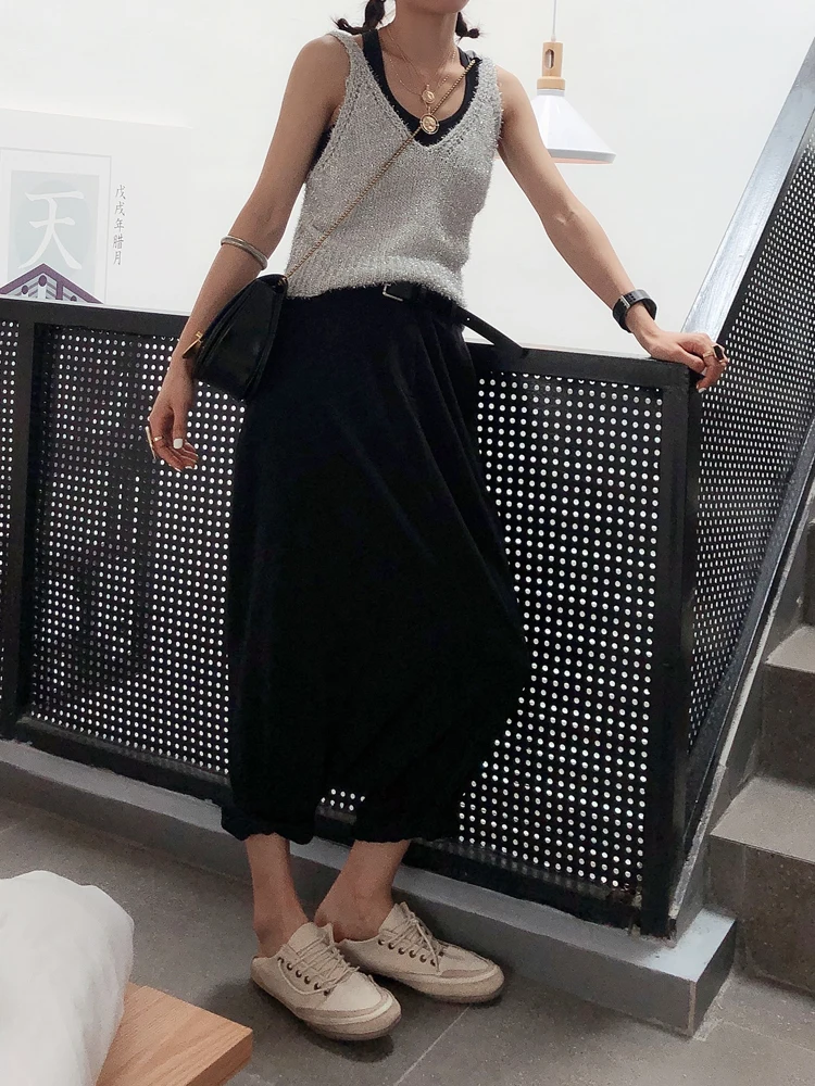 DEAT 2019 New Summer Fashion Women Clothes Pleated Thin Styles High Waist Loose Pants Harent Female Trouser WF92501L | Женская одежда