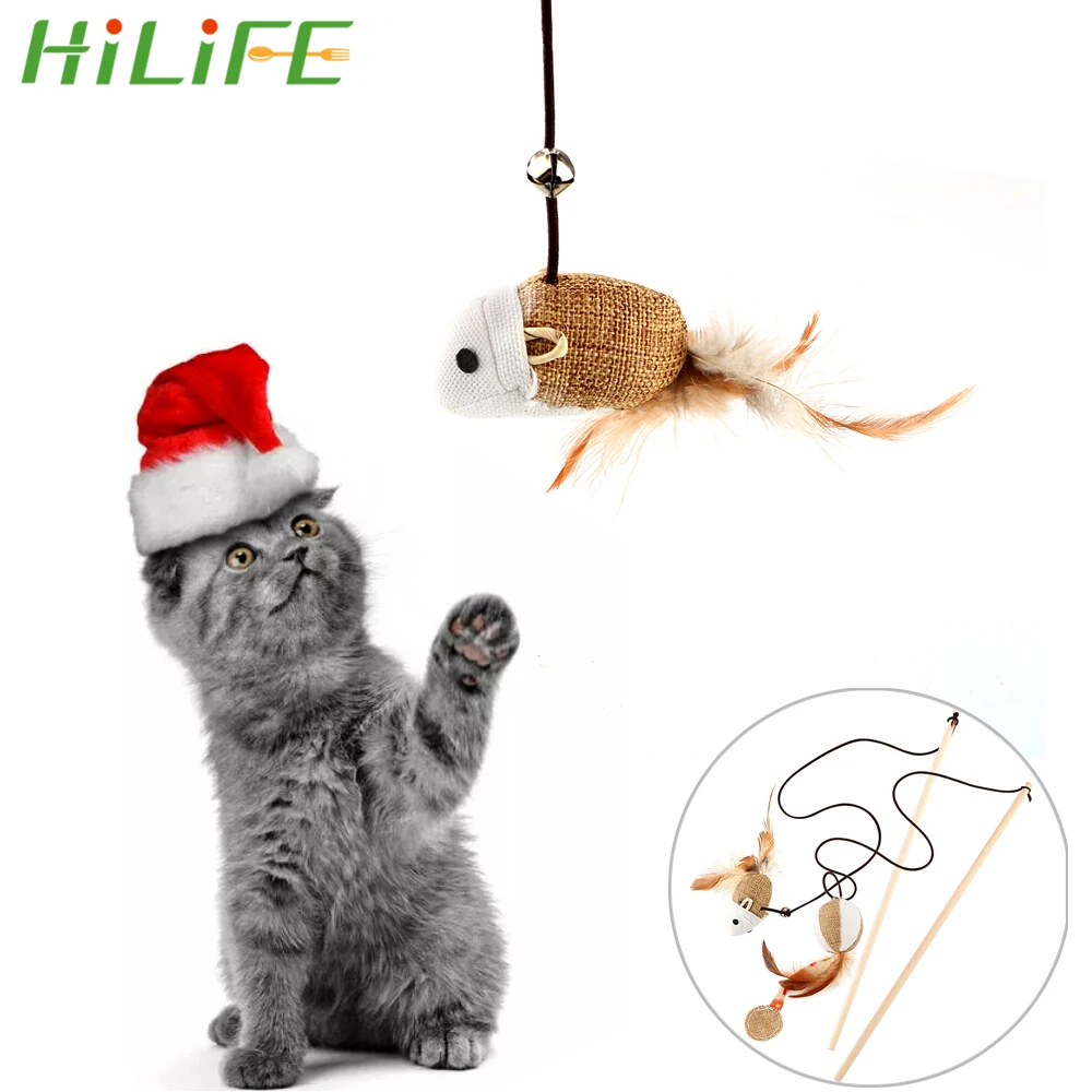 HILIFE кошка игрушка мяч мышь с птицей перо Ловца тизер Стик игрушки товары для