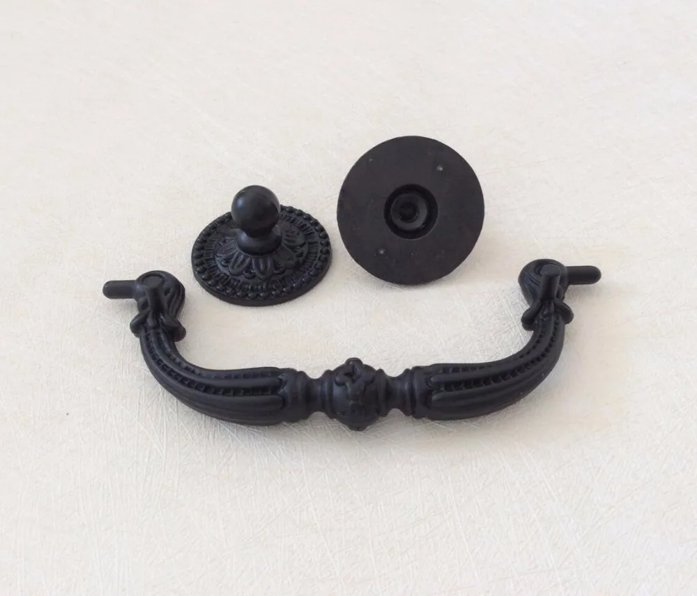 Unique Drawer Pull Dresser Handles Chic Black Bail Door Pulls / Countryside Cabinet Kitchen Hardware 96mm | Обустройство дома
