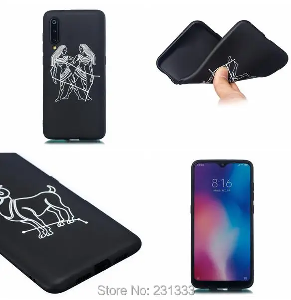 Мягкий матовый чехол из ТПУ с рисунком зодиака для Xiaomi PLAY 5X 6X 9 8 PRO Pocophone F1 Redmi S2 6A 6 5