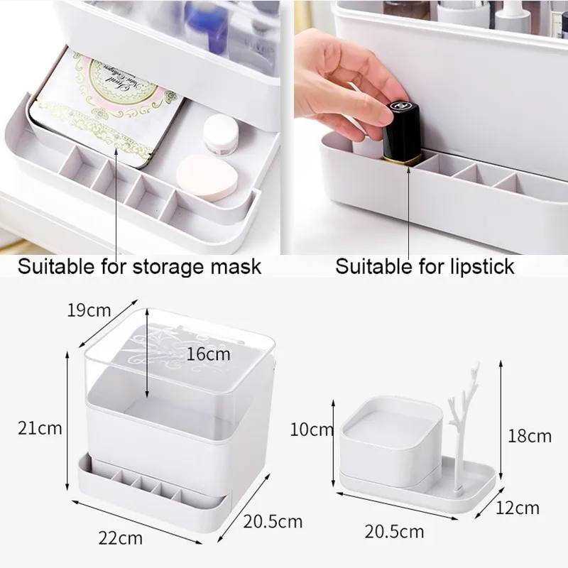Organizador De Maquillaje пластиковый органайзер для косметики с ящиком ювелирный ящик-органайзер для хранения De Maquiagem органайзер для косметики коробка