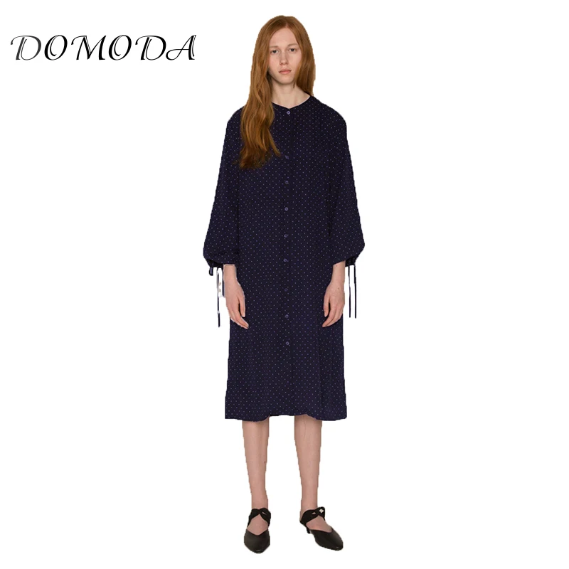 DOMODA 2018 Новое поступление простой темперамент ленивый ветер волна Фонари рукава с