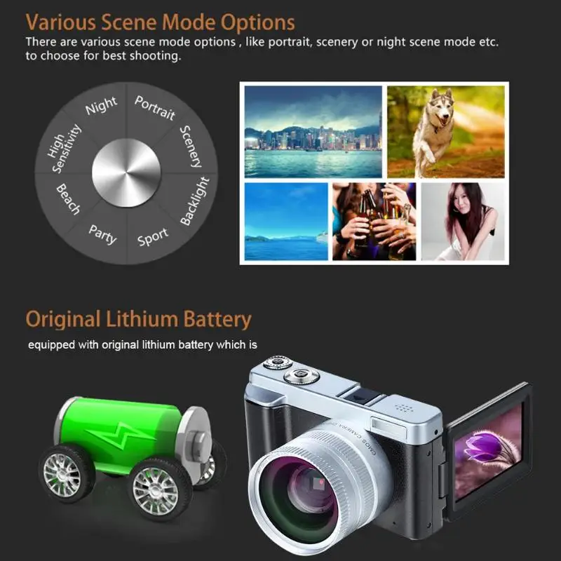 2019 Новый P12 флип экран беспроводной wifi двойной широкоугольный объектив Full HD 1080P 24MP