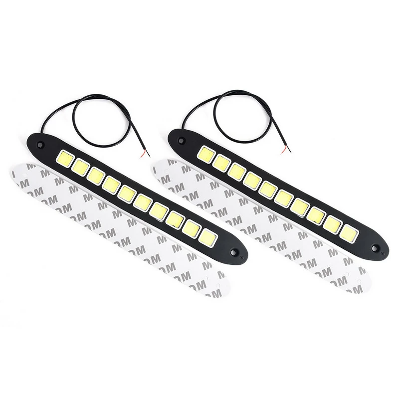 2 шт./компл. 12V COB светодиодный гибкий Автомобильный Для стайлинга дневные ходовые