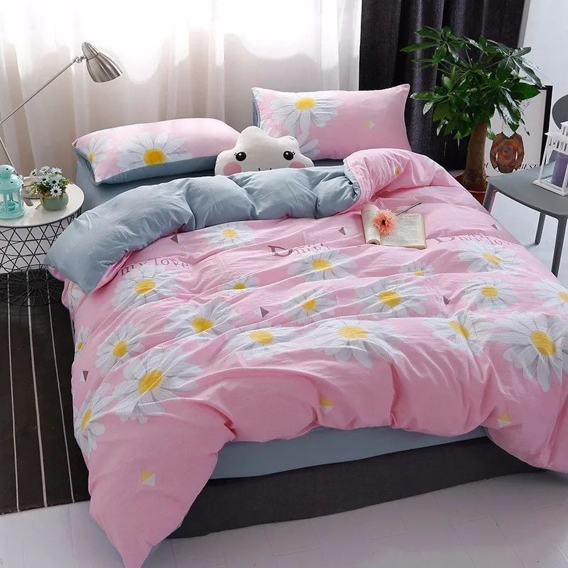 Flower Pattern Duvet Cover Bedding Set Adult Kids Child Soft Cotton Bed Linen Single Twin Full Queen King Size Bedspread 150x200 | Дом и сад