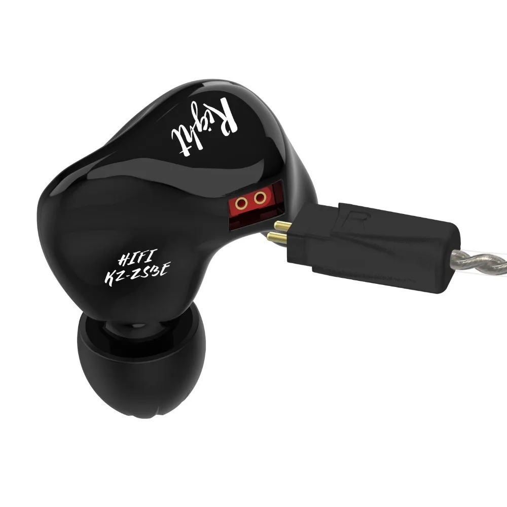 Наушники вкладыши Kz Zs3e динамическая Hi Fi стереогарнитура с монитором спортивные