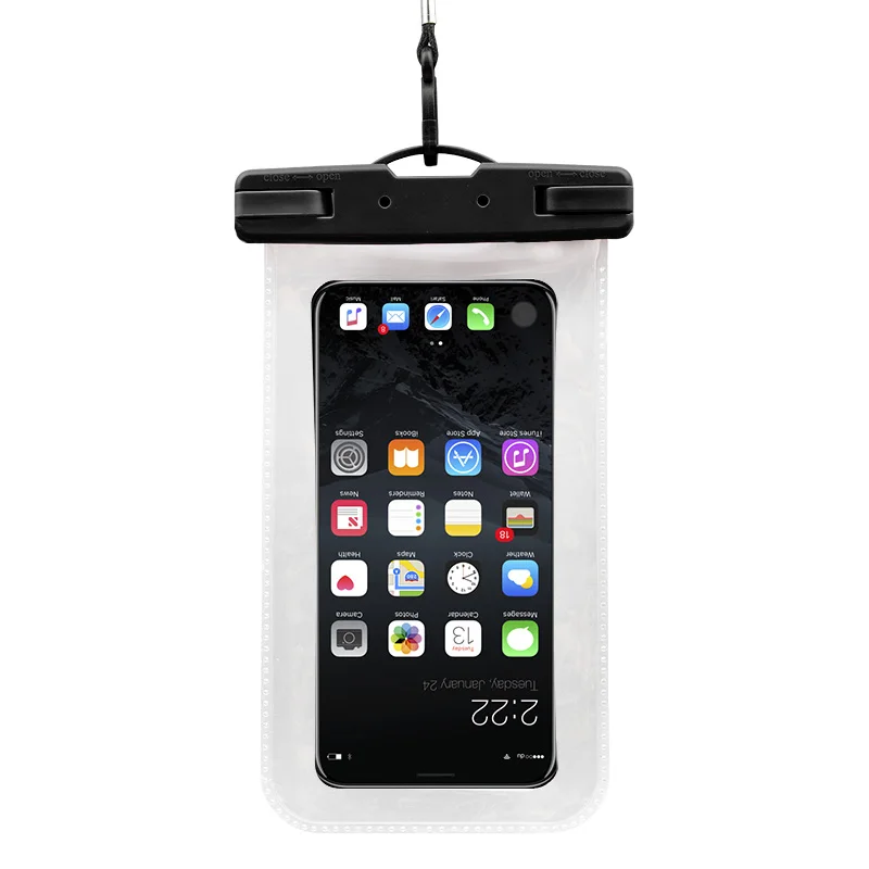 2019 new swimming bag mobile phone waterproof for iphone 6plus 7 8 Huawei all models 6.1 inch universal with lanyard | Спорт и