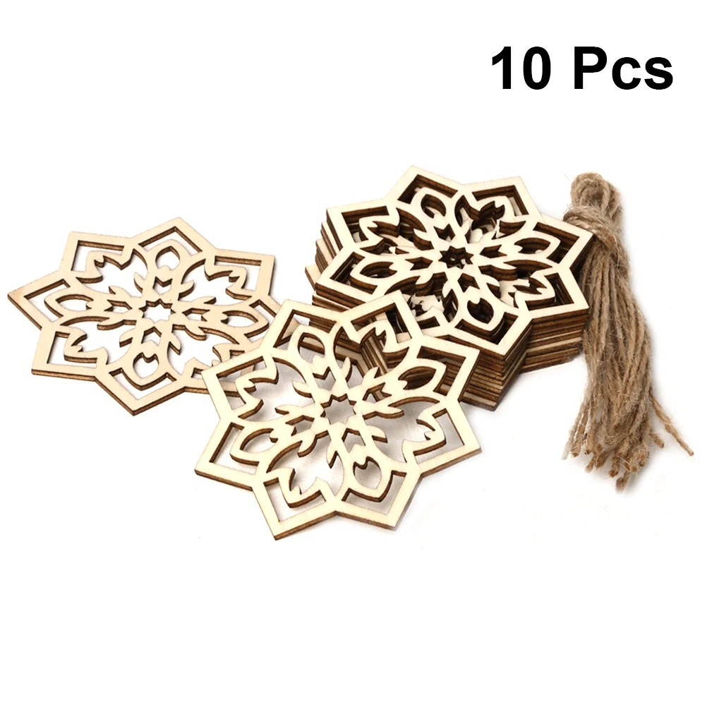 10 шт. DIY деревянный декор Забавный цветок Eid Mubarak подвесной Малый Bairam для вечерние