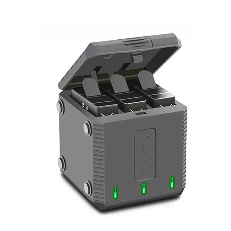 3 стороннее зарядное устройство для аккумулятора светодиодный зарядный футляр