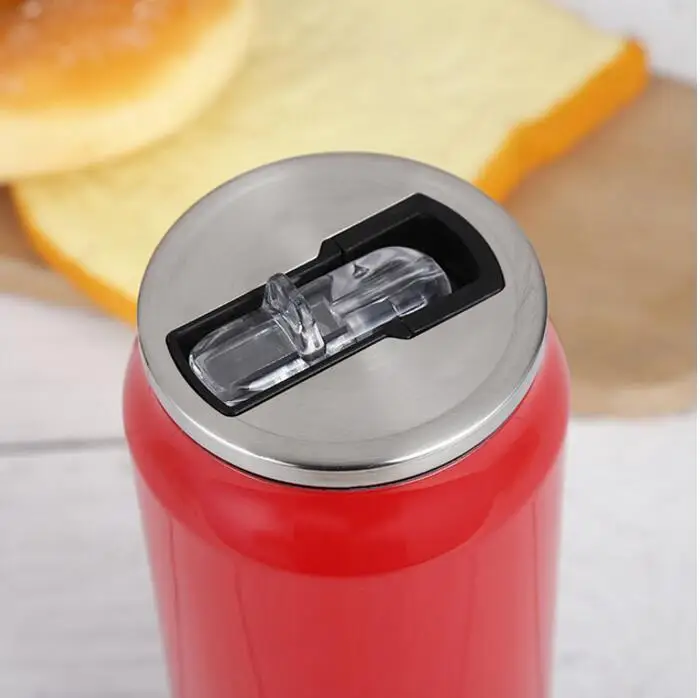 20pcs 11oz 17oz Soda Cans Straws Cups Thermos Flask Double Walled Stainless Steel Vacuum Insulated mugs with Flip up Straw | Дом и сад
