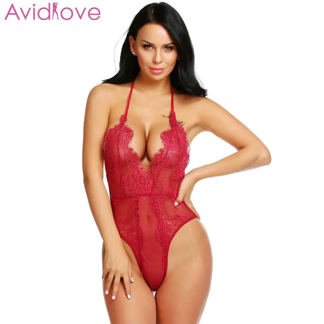 Женское нижнее белье Avidlove Кружевное боди большого размера с цветочным принтом |