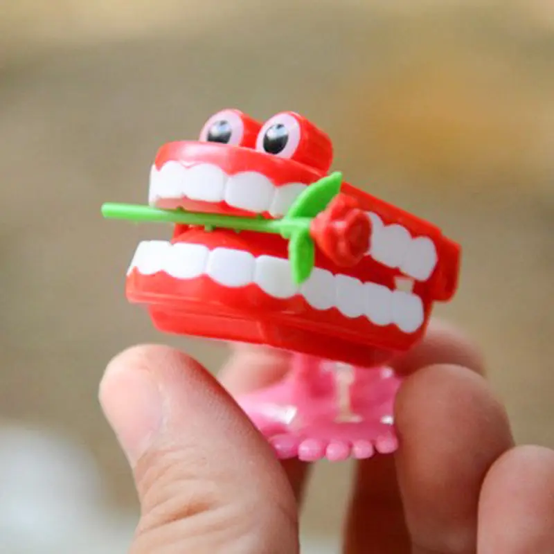 Ходячие зубные протезы с розой веселые детские игрушки хит продаж|Шутки и