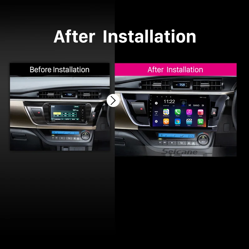 

Seicane Android 8.1 10.1 Inch 2Din 8-core Car Radio For 2014 Toyota Corolla RHD Wifi Bluetooth Stereo GPS Multimedia Player