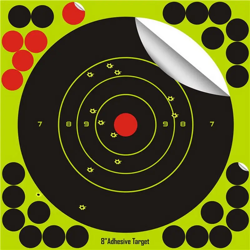 20 pcs Hunting training target paper Fluorescence Sticker Shooting gun high quality indoor Target | Спорт и развлечения