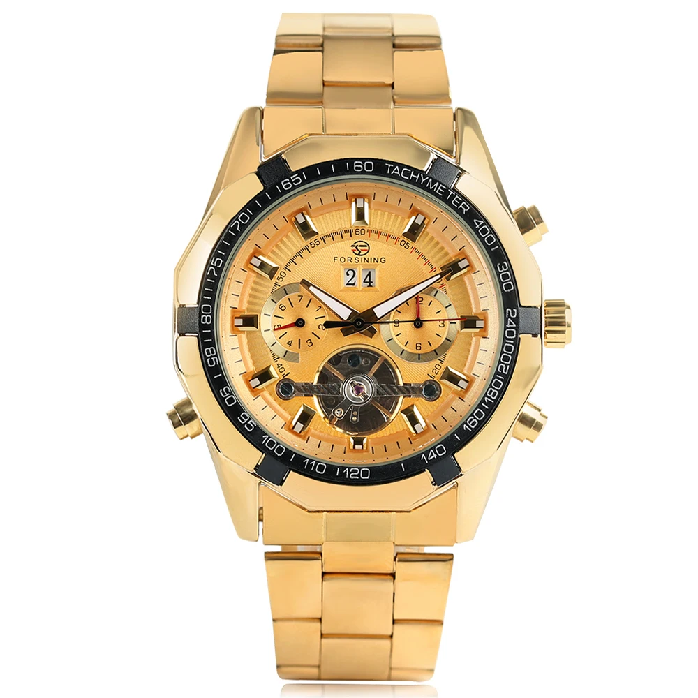 Tourbillon Мужские часы для мужчин's сталь Группа с автоподзаводом Механические