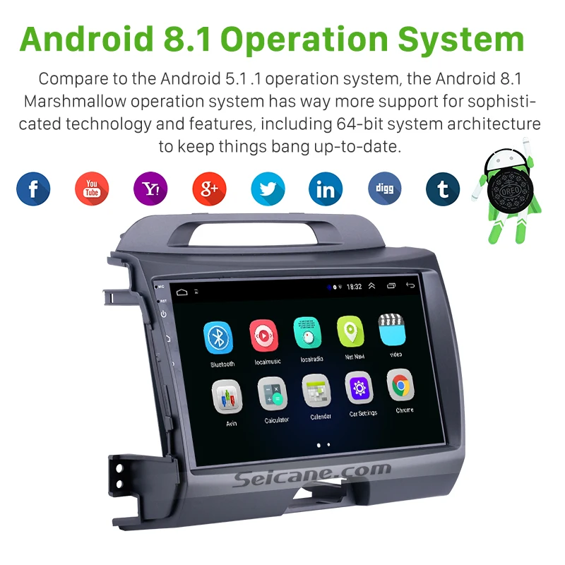 Seicane Android 8 1 мультимедийный плеер 9 &quotWifi автомобильное радио 2Din GPS стерео для KIA