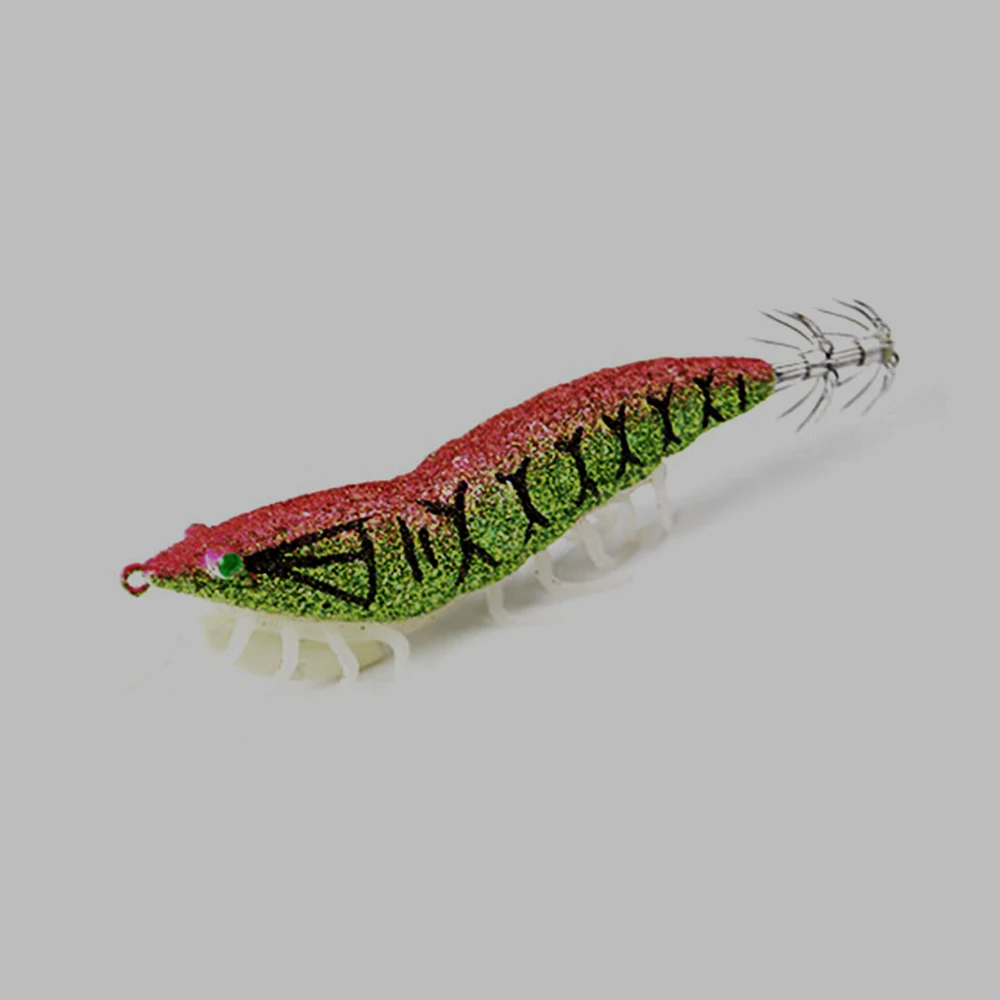 SEWS-wood shrimp hard plastic squid lure jigs for 115mm 20g 1 pcs/lot Artificial jigging Bait | Спорт и развлечения