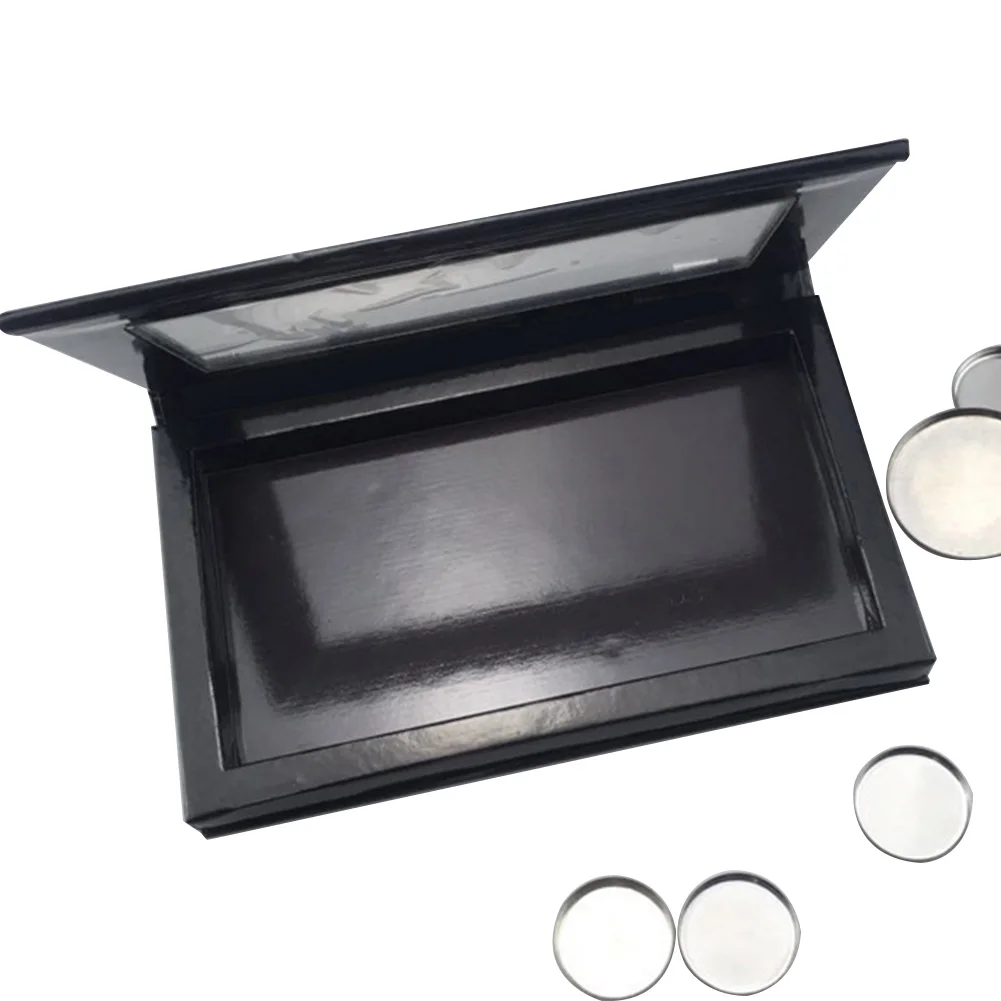 Пустые магнитные тени для век палитра макияжа матовые черные большие хранения