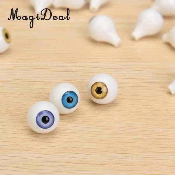 MagiDeal 8 шт./компл. круглые акриловые пластиковые кукольные глаза глазные яблоки