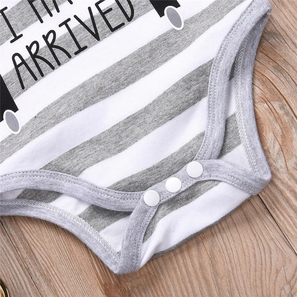 Хлопковый комбинезон в полоску для новорожденных мальчиков 0-18 месяцев |