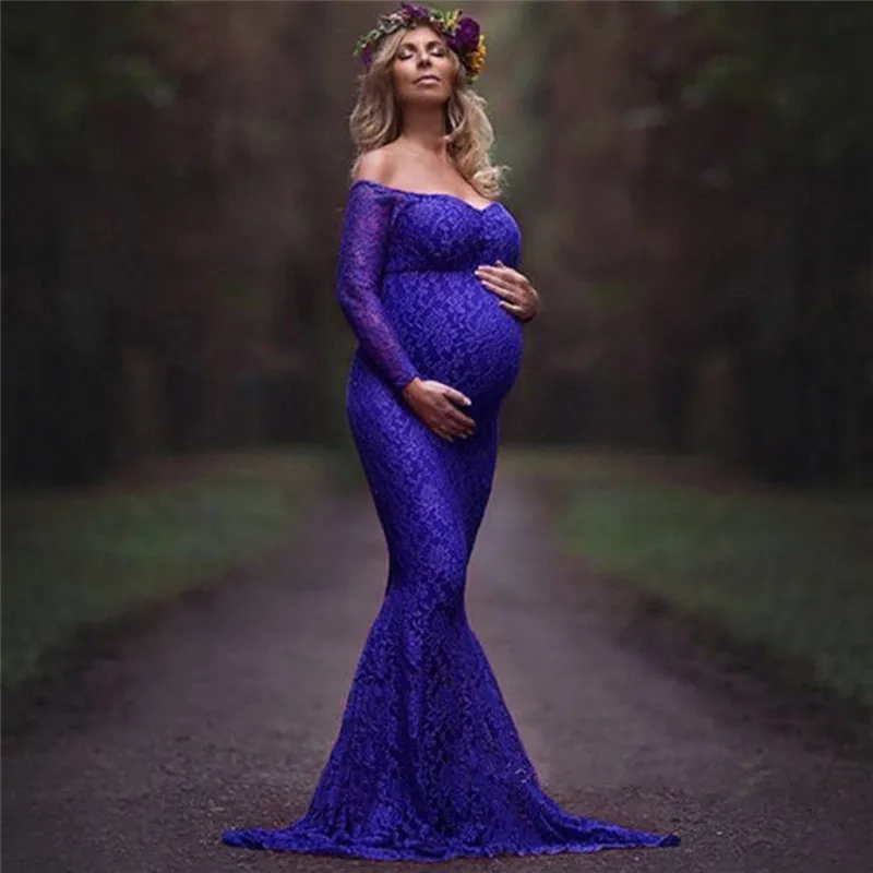 2019 кружевные платья для беременных женщин фотография Вязаные | Женская одежда