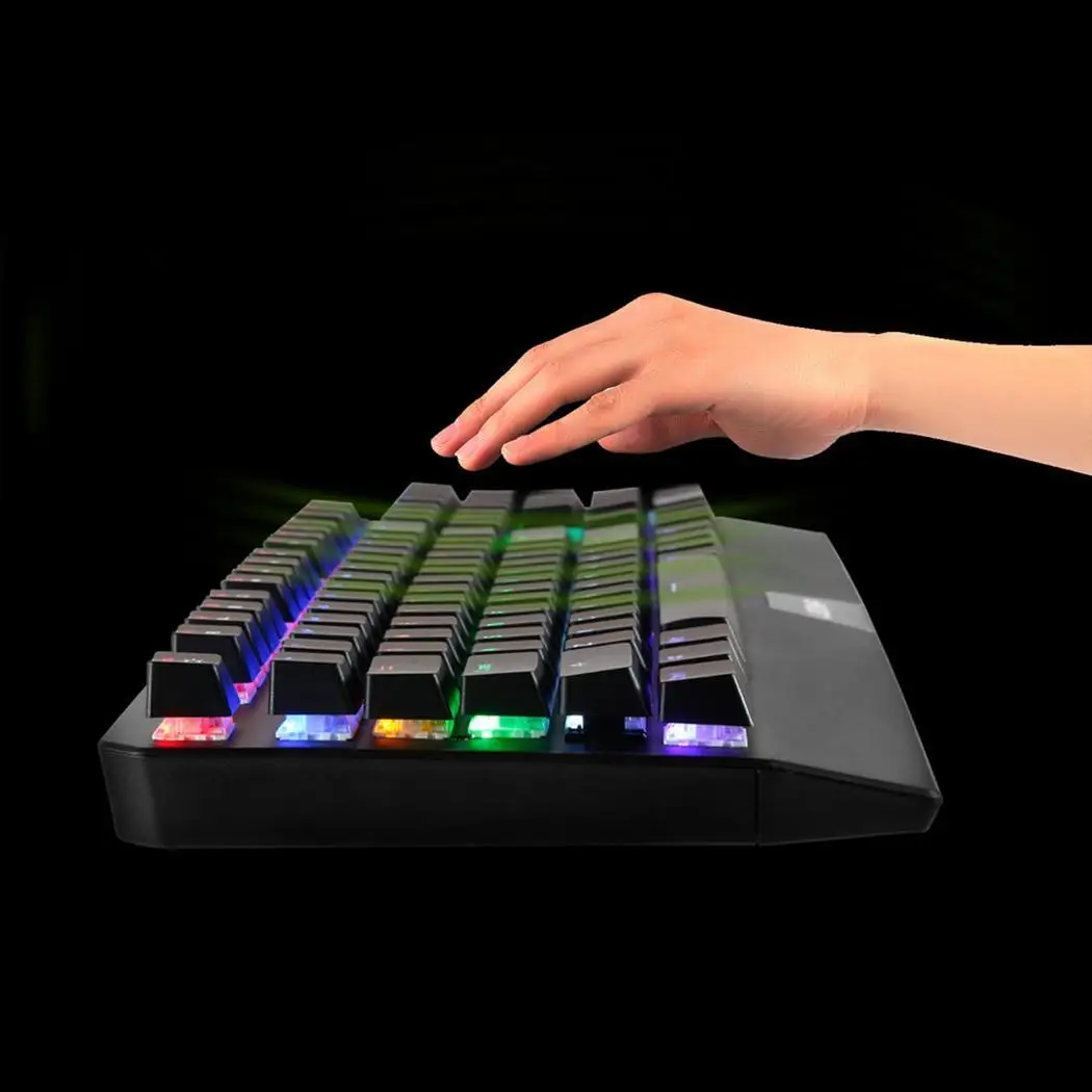 Игровая офисная USB Проводная Механическая клавиатура с полным освещением