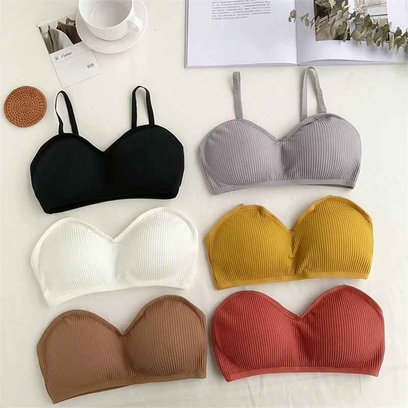 Женский эластичный бюстгальтер без косточек с подкладкой раздельным