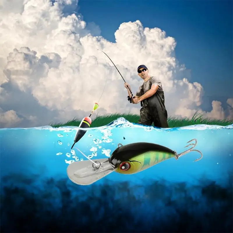 Гольян короткий язык Троллинг твердая рыболовная приманка 8 см 10 г Crankbait