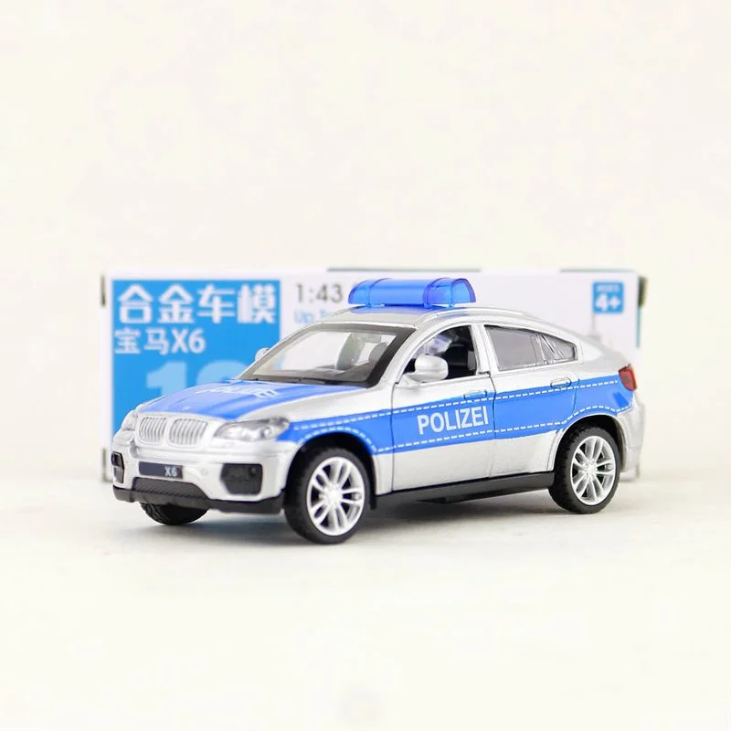 

1:43 Scale/Diecast Toy Model/X6 Police SUV/Super Sport Racing Car/Educational Collection/Pull Back/Gift For Children