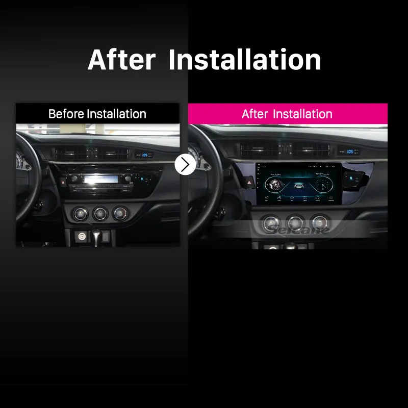 Автомобильный мультимедийный плеер Seicane 2Din Android GPS 10 1 дюйма Авторадио для Toyota LEVIN