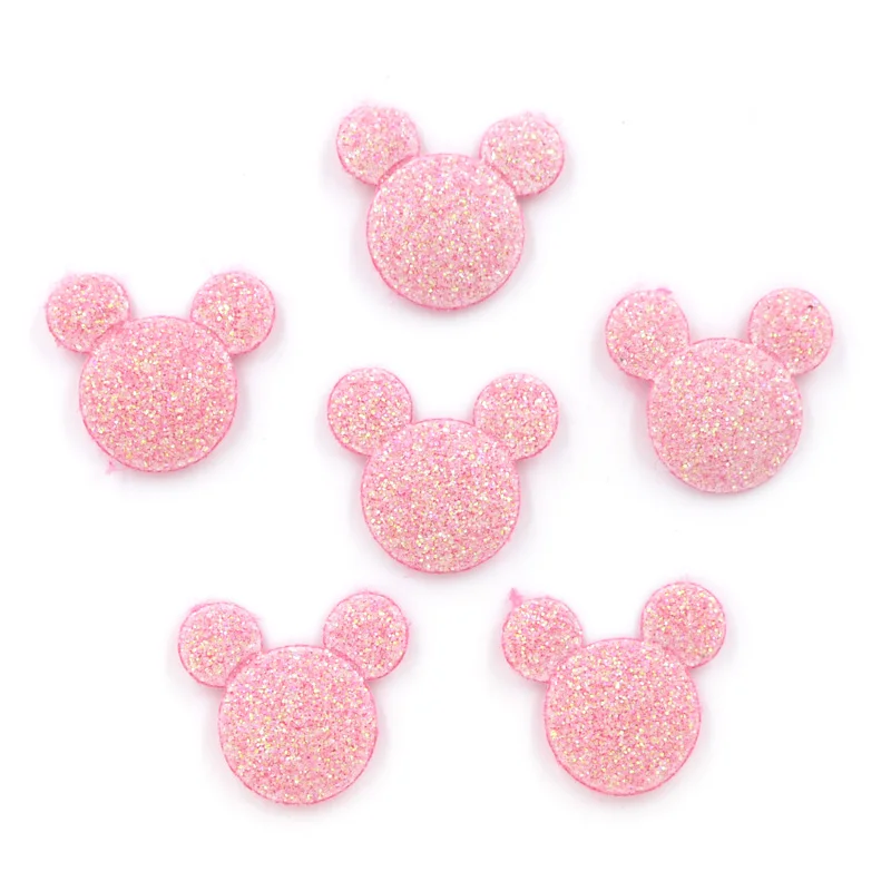 60 шт./лот Kawaii Mouse форма головы аппликации Нетканая ткань мягкая мышь Декор