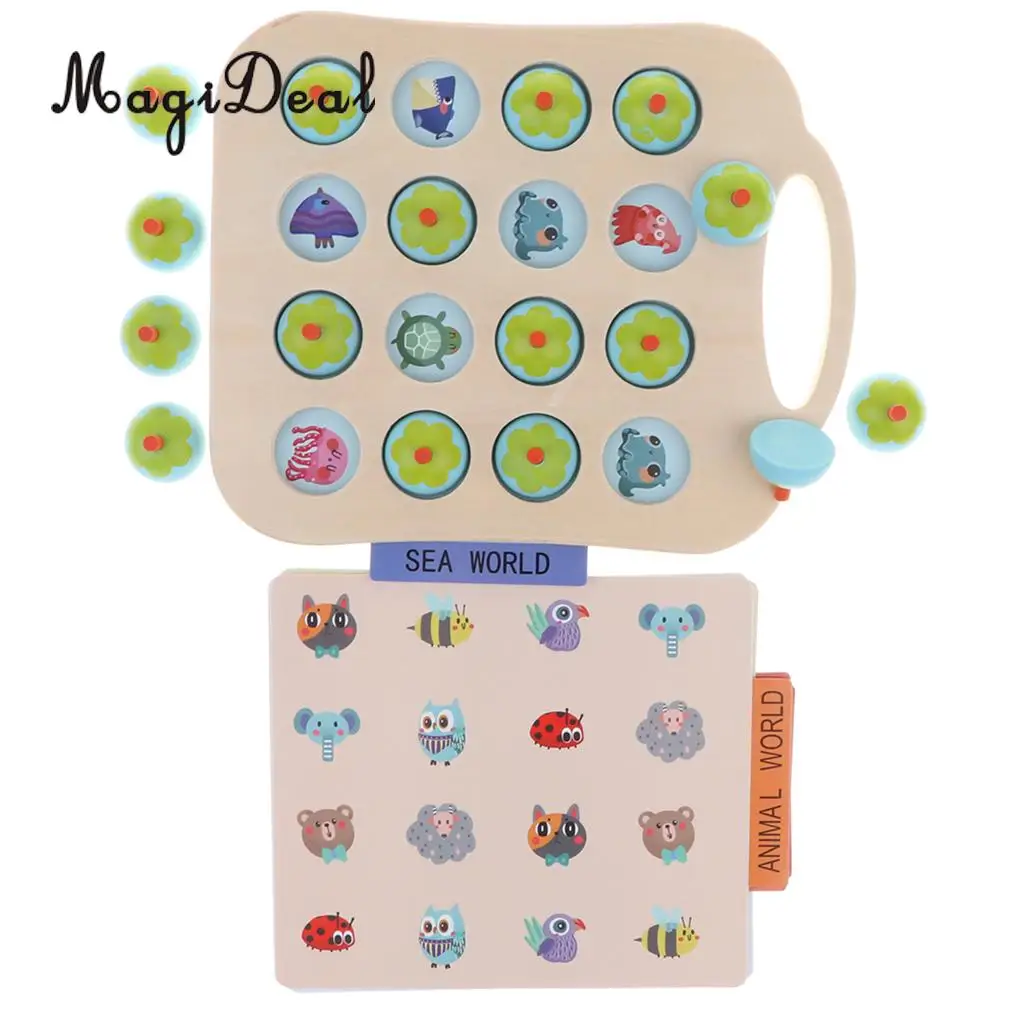 

Wooden Memory Chess Matching Game Set Kids Toddlers Early Learning Toy