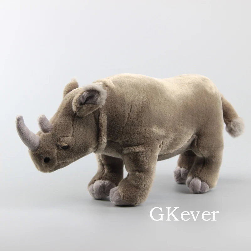 34 CM Real Life Rhinoceros Plush Stuffed Toy Doll Simulation Animal Dolls Soft Toys for Children | Игрушки и хобби