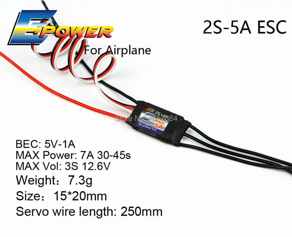Контроллер скорости двигателя AEORC E-Power ESC 1S5A 2S5A 10A 20A 30A 40A бесщеточный для