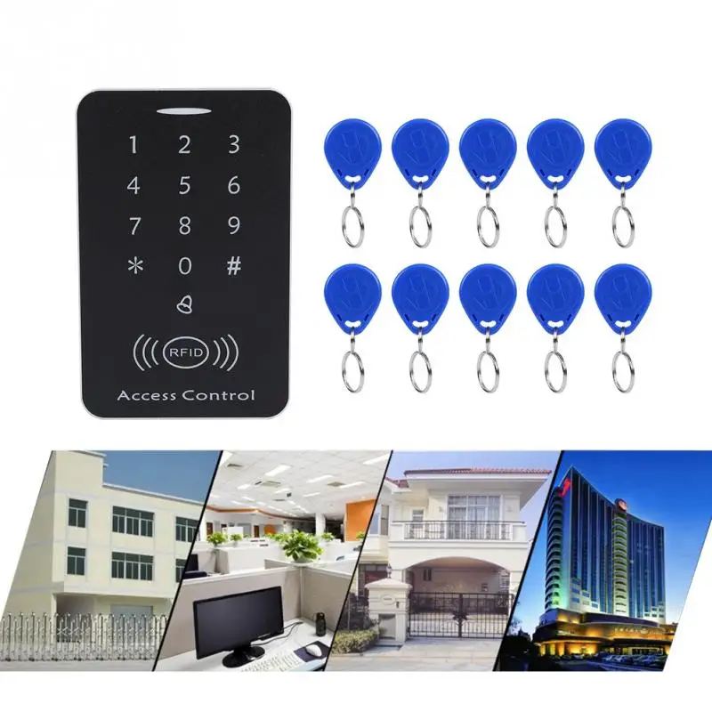Система контроля допуска к двери RFID карты считыватель отпечатков пальцев пароль