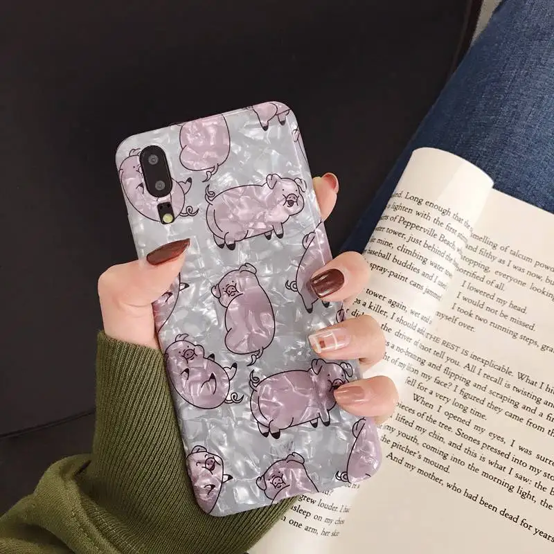 STROLLIFE Cute Cartoon Pig Phone Case For Huawei P10 P20 Plus Honor 9 10 Diamond Patttern Cover Mate 20 Pro Nova 2s 3 3i |