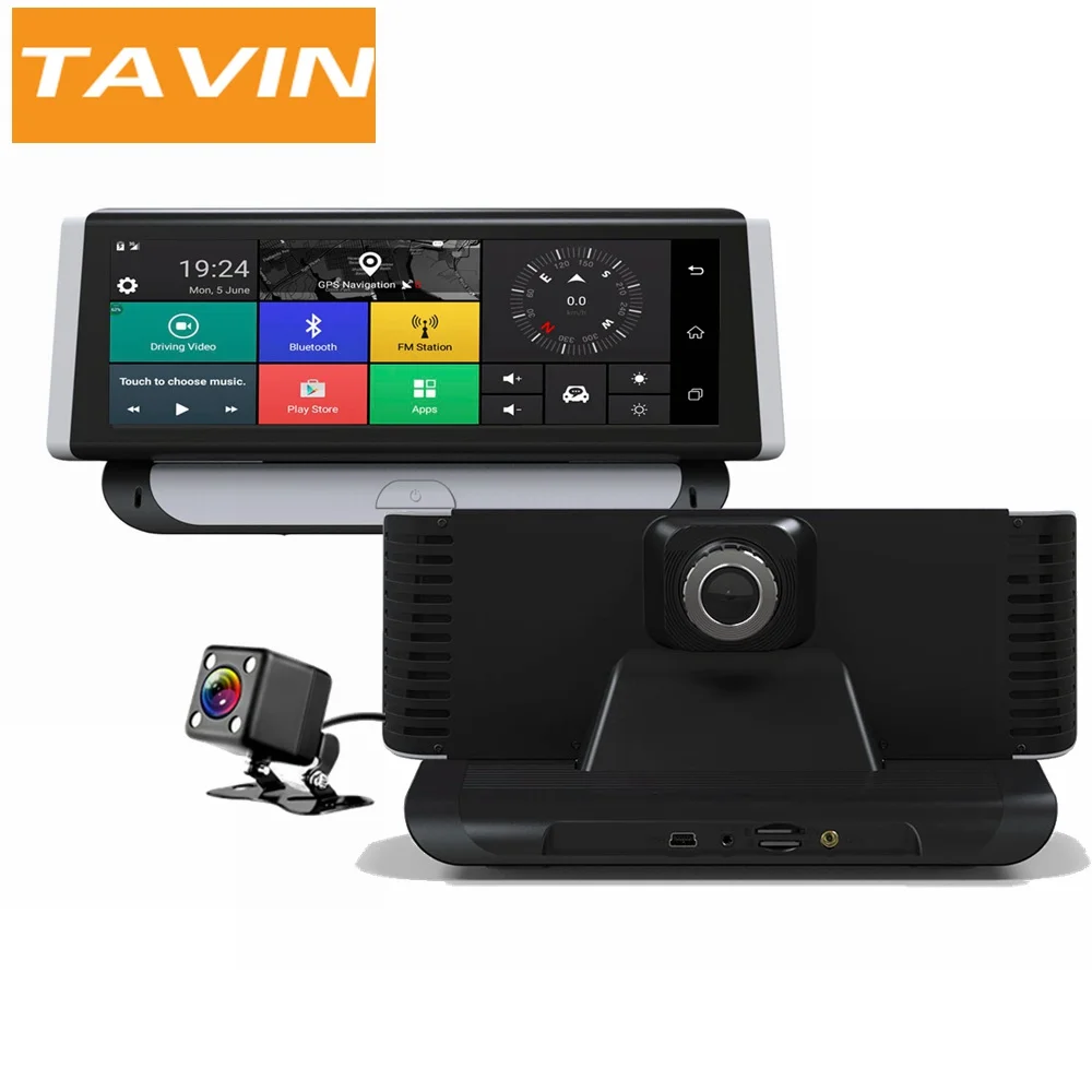 Автомобильный видеорегистратор TAVIN 4G Android 5 1 8 0 дюйма камера с зеркалом заднего