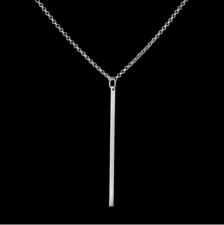 Новое простое модное и нежное женское ожерелье с рукавом вертикальный полюс для