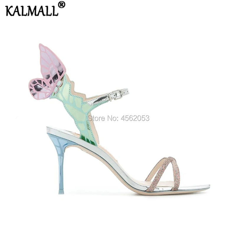 KALMALL/модные Волшебные босоножки с крыльями бабочки женские модельные туфли для
