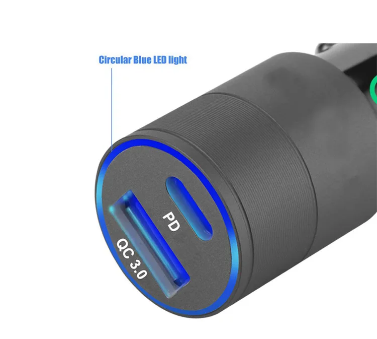 100 шт. новый стиль USB Автомобильное зарядное устройство Тип C PD QC3.0 автомобильное