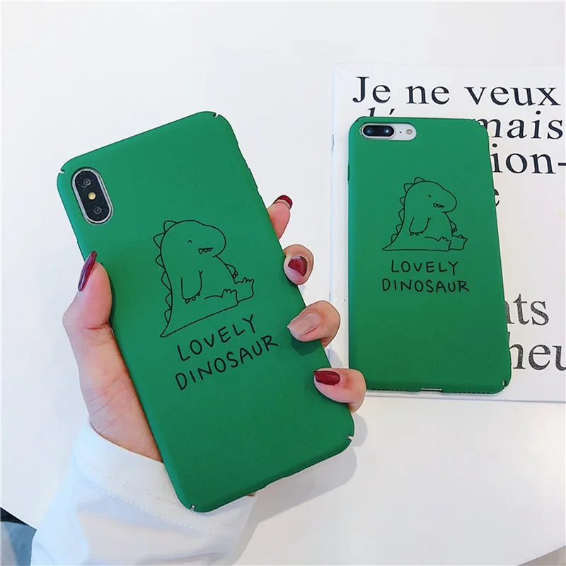 Stelllife нашивки милых динозавров чехол для iPhone X XS Max XR Candy Green iphone 8 7 6 S Plus Жесткий ПК