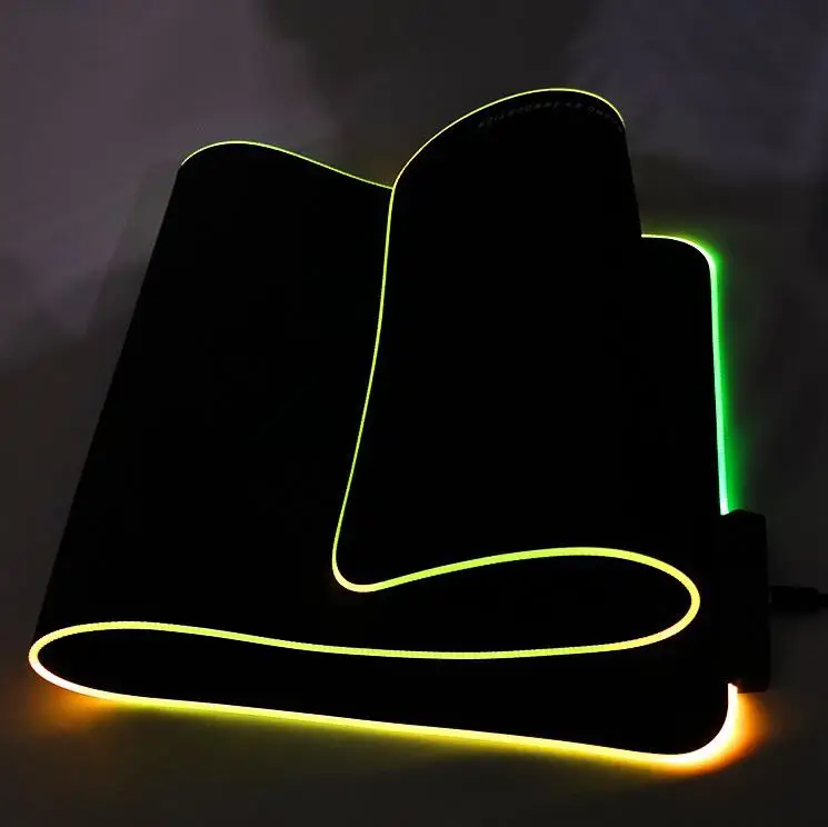 900 мм * 400 4 EastVita супер большой RGB LED свет USB игровой коврик для мыши из натурального