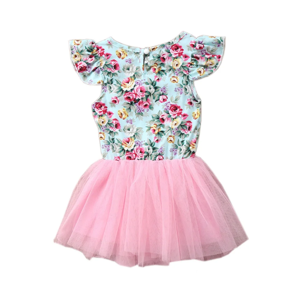 Платья с цветочным рисунком для маленьких девочек Кружевное платье пачка