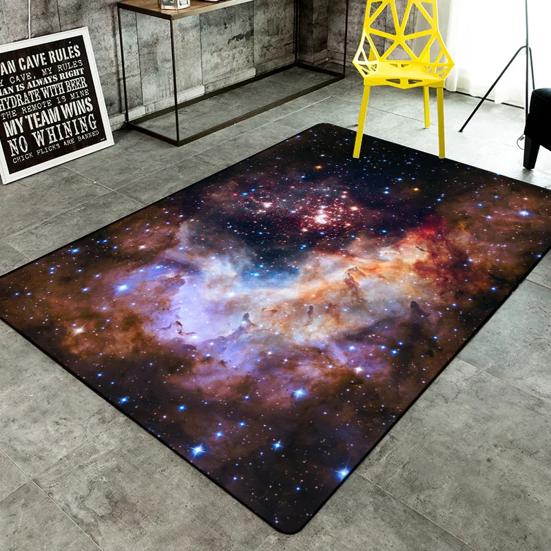 Flannel 3D Print Soft Carpet Dream Galaxy Space pattern Rug Large Size Anti-slip Mat Home Decor Carpets for Living Room Area | Дом и сад