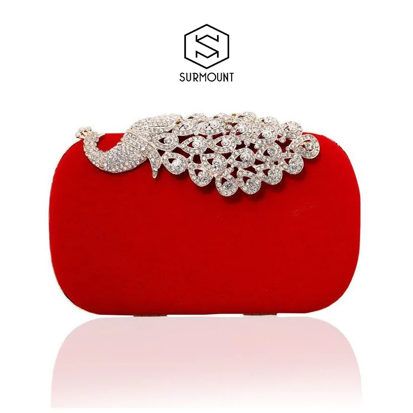 

Fashion velvet evening bags for women Zipper clutch bag luxury handbags women bags designer Evening Bags bolsas feminina