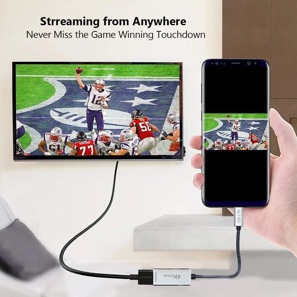 Новый кабель type C к Hdmi Male Hd 4K 60Hz ТВ алюминиевый корпус|Адаптеры Type-C| |