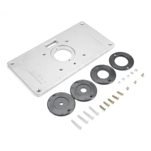 Внешний стол вставки плиты деревообрабатывающие скамейки алюминий дерево триммер роутера модели гравировальный станок с 4 кольцами инструменты