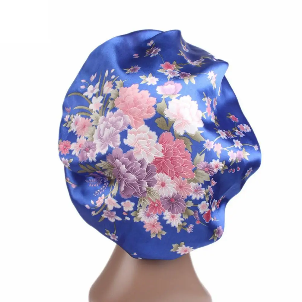 Adeeing Soft Satin Hair Bonnet For Women Girls Silk Sleeping Showering Washing Face Salon Cap | Дом и сад